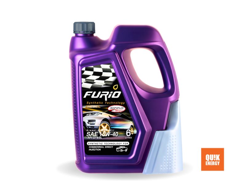 น้ำมันเครื่องดีเซล  FURIO SYNTHETIC TECHNOLOGY DIESEL 15W-40 7ลิตร กึ่งสังเคราะห์