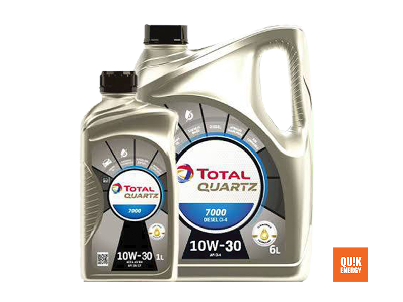 น้ำมันเครื่องดีเซล  DIESEL 10W30 7ลิตร Total โททาล Quartz​ ​ 7000​