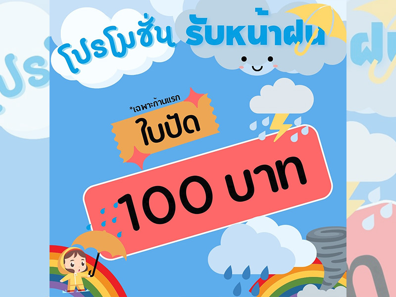 โปรโมชั่น  "ใบปัดก้านละ 100 บาท" *