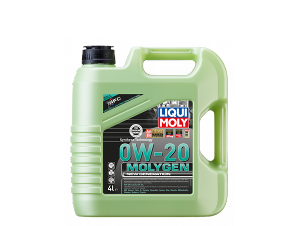 0w-20 MolyGen สำหรับเครื่องยนต์เบนซิน Additive ต้านแรงเสียดทานพิเศษ ขนาด 4 ลิตร พร้อมกรองเครื่อง*